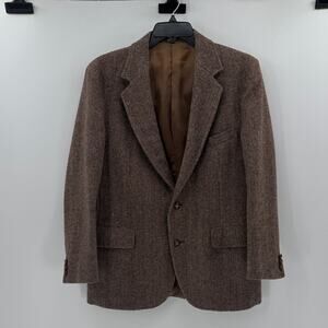 Pendleton Vintage Men's Wool Two Button Blazer - Brown/Cream - 44